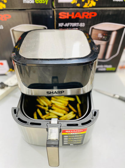 Sharp Air Fryer 8L Family Size XL - Digital Touch Control with Rapid Air Technology.