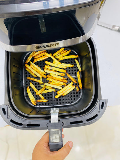 Sharp Air Fryer 8L Family Size XL - Digital Touch Control with Rapid Air Technology.