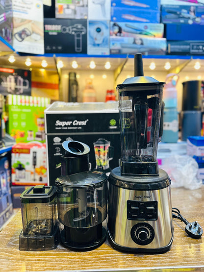 Super Crest 3-in-1 Kitchen Appliance Set - Blender, Food Processor & Coffee Grinder